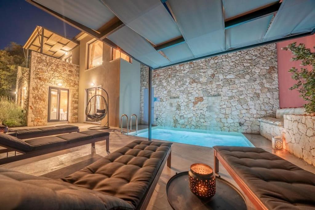 Villa Elisabeth Sea View Private Pool Fiskardo Kefalonia Katsarata Экстерьер фото