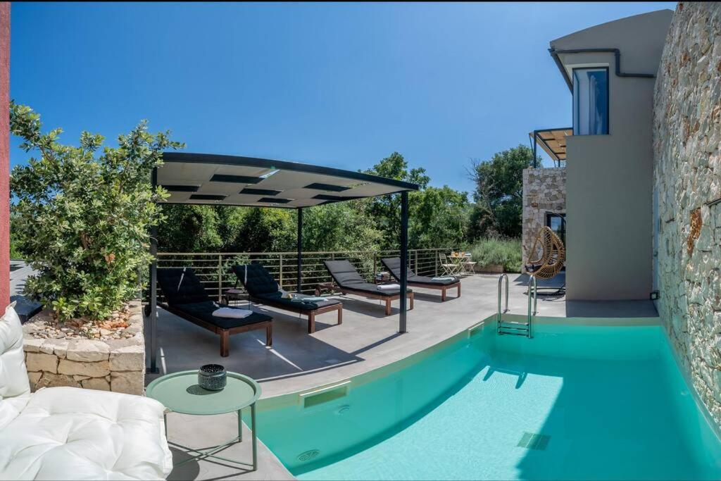 Villa Elisabeth Sea View Private Pool Fiskardo Kefalonia Katsarata Экстерьер фото
