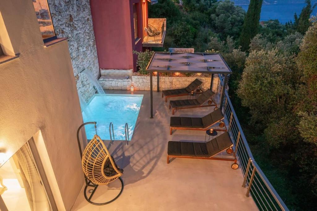 Villa Elisabeth Sea View Private Pool Fiskardo Kefalonia Katsarata Экстерьер фото